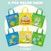 Joyfy Easter Bunny Gift Bags Large Goodie Reusable Tote Treat Bags with Handles for Easter Egg Hunt, Easter Party Favors Supplies 6 Pcs - 3 of 4