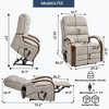 FONTOI Accent Chair with Side Pockets, Recliner Chair with Comfortable Back and Wood Armrests, Beige, 36.23"*42.52"*29.53" - 3 of 4