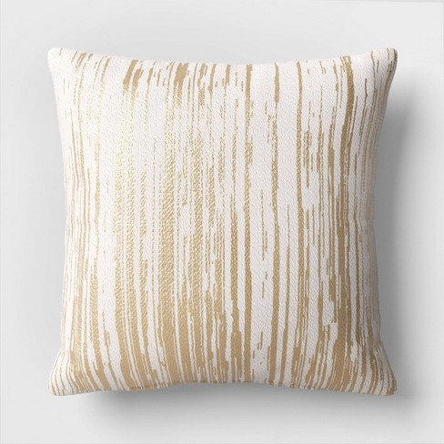 Metallic Throw Pillow Gold - Threshold™ - image 1 of 4