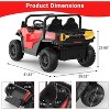 24V 4WD Electric Remote Control Ride-On Dump Truck, 2 Seat Kids Ride-On Truck with Music Player, LED Lights , Push Button Start Safety System - 2 of 4