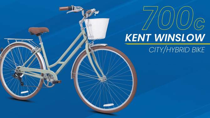 Kent Winslow 700c/28&#34; Adult Hybrid Bike - Green, 2 of 10, play video
