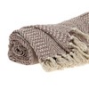 Parkland Collection,Thor Casual Brown 52" X 67" Woven Handloom Throw - 4 of 4