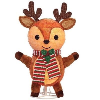 Holiday Living 24-in Freestanding Reindeer Yard Decoration with White Lights