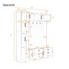 Lycvki 79'' Tall Modern Hall Tree with Shoe Storage and Adjustable Shelf for Entryway - 4 of 4