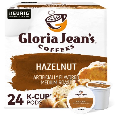 Gloria Jean's Hazelnut Coffee Pods Flavored Coffee Medium Roast - 24ct