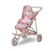 Olivia's Little World Confetti Doll Jogging Stroller for 15''-18'' Dolls, Foldable Design with Storage Basket - 2 of 4