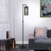 Hudson and Canal 69.5" Floor Lamp: Blackened Bronze, Metal Mesh, Industrial Design - 4 of 4