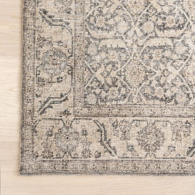 Hillstone 5x8 Red Synthetic Vintage Medallion Area Rug