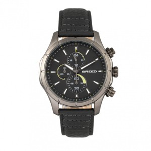 Breed Lacroix Chronograph Leather-Band Watch - Gunmetal/Charcoal - 1 of 3