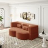 PAGED Modern Floor Sofa with 2 Pillows, Foam-Filled Sleeper Sofa Bed with Teddy Fabric for Living Room, Apartment, No Assembly Required - 2 of 4