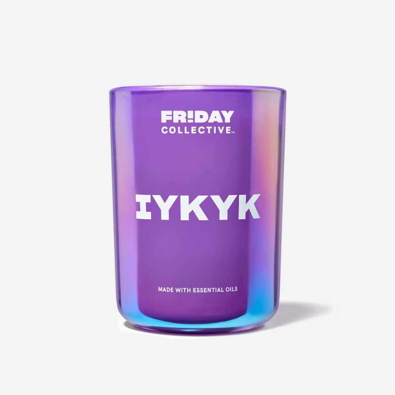 8oz 1-Wick Glass IYKYK Candle Purple - Friday Collective, 1 of 7