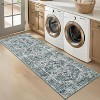 Area Rug Vintage Medallion Carpet Washable Rug Stain Resistant Throw Carpet Non Shedding Low Pile Folding Floor Cover - 2 of 4