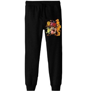 Looney Tunes Taz Tantrum Youth Black Graphic Jogger Pants - 1 of 3