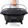 VisioGear Outdoor Oval Grill Outdoor, Portable Grill with Tabletop Skillet and Handles for Camping, Black, 19.6"*10.6"*8.2" - 2 of 4