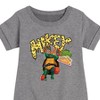 - Teenage Mutant Ninja Turtles - Michelangelo AKA Mikey Graphic Short Sleeve Fleece Dress - 2 of 4