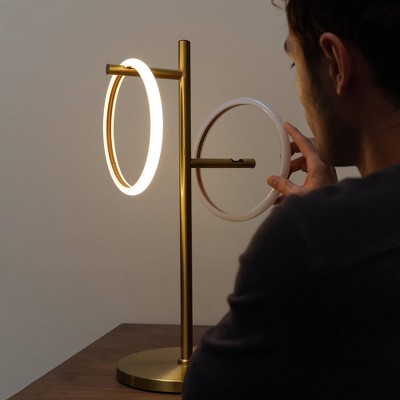 21" Gold LED Touch Table Lamp with 3-Way Switch