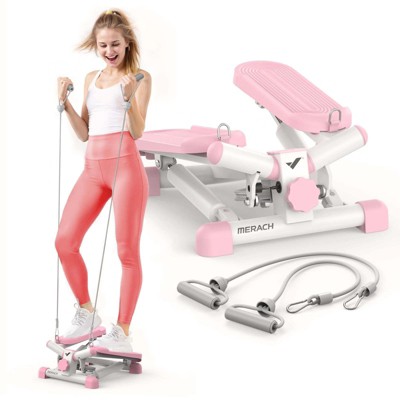 New MERACH Mini Stepper Exercise Equipment with Resistance Bands for Full Body