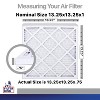 Filter King 13.25x13.25x1 Air Filter | 4-PACK | Carbon MERV 8 HVAC Pleated A/C Furnace Filters | MADE IN USA | Actual Size: 13.25 x 13.25 x .75" - 2 of 4