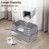 COZONY Stainless Steel Litter Box with Lid, Extra Large High Sided Cat Litter Tray with Anti-Slip Mat & Scoop - 3 of 4