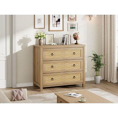 3 Dresser for Bedroom, 29" Tall Dresser, Modern Tall Drawer Dresser with Storage, Wooden Closet Dressers Chest of Drawers, White