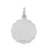 Black Bow Jewelry Sterling Silver, Sarah Collection 15mm Brocaded Disc Initial I Pendant - 3 of 4