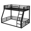 Lycvki Black Metal Floor Bunk Bed Frame for Kids, Teens, Adults, Noise-reduced Design - 4 of 4