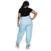 L I V D Women's Lightweight Denim Paperbag Pants - 3 of 3
