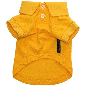 Parisian Pet 'Polo' Dog & Cat T-Shirt – Stylish Embroidered Pet Shirt, Comfortable & Lightweight – Yellow - 1 of 4