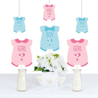 Big Dot of Happiness Gender Reveal - Baby Bodysuit Baby Shower Decorations DIY Party Essentials - Set of 20