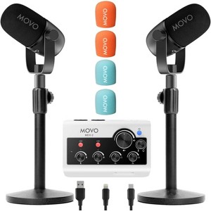 Movo PodPro-T Portable Podcasting Bundle for 2 for Smartphones and Computers - 1 of 4