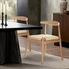 Mid-Century Weave Dining Chairs Set of 2 with Solid Wood Frame and Handwoven Seat, Modern Accent Chairs for Kitchen or Dining Room-Tanpinhause - 4 of 4