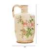 Nearly Natural 10-in Tuscan Ceramic Floral Print Pitcher - 2 of 2