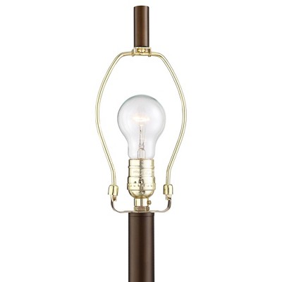 Adjustable Bronze Arc Floor Lamp with Gooseneck Reading Light