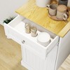 Sevobal Utility Storage Cabinets, Closed Cabinet with Flip Drawer, Large Capacity for Living Room Kitchen Hallway, White, 19.68"*3.62"*35.42" - 3 of 4