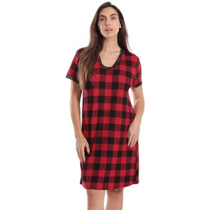 Just Love Short Sleeve Nightgown for Women – Cozy, Lightweight Sleepwear with Classic Design - 1 of 3