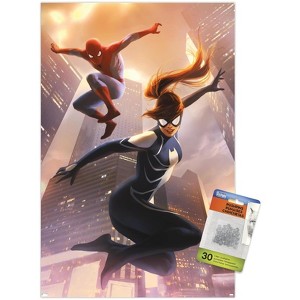 Trends International Marvel Comics Spider-Man - Spider-Girl #8 Unframed Wall Poster Print Clear Push Pins Bundle 14.725" x 22.375" - 1 of 4
