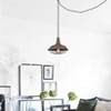 Claxy Farmhouse Plug-In Pendant Light with Rust Finish Metal Cage Shade - 4 of 4