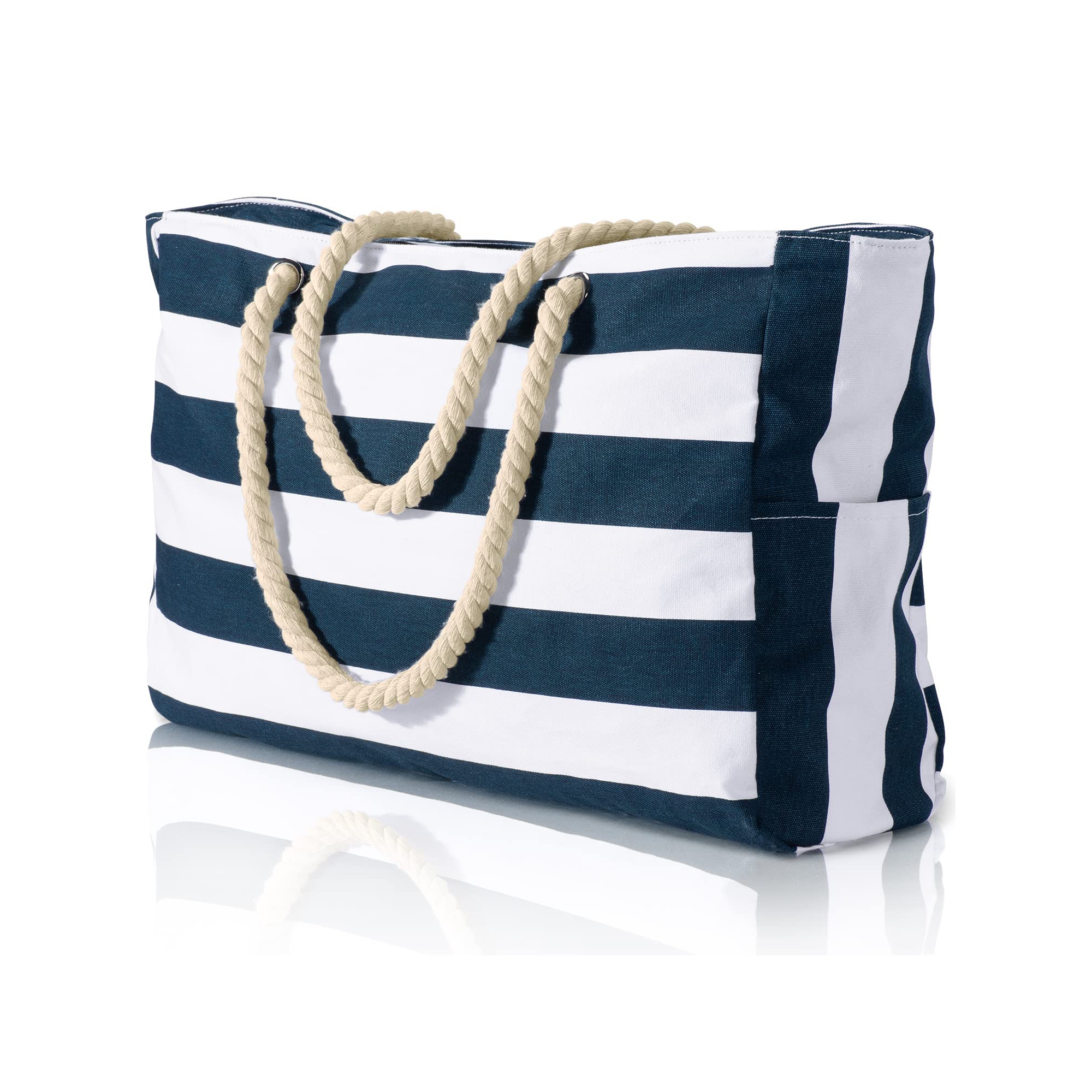 Narwey Beach Bags for Women Large Waterproof Beach Tote Bag Zipper Beach Bags
