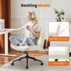 Okak Modern PU Adjustable Computer Desk Swivel Office Chair,Small Armless Task Chair for Office,Study,Studio - 3 of 4
