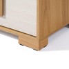 LuxenHome Natural and White 47.2-Inch Wide 6-Drawer Dresser Brown - 3 of 4