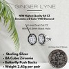 Black Halo Oval Cut Stud Earrings for Women Simulated Diamond Sterling Silver Ginger Lyne - 4 of 4