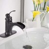 BWE Waterfall Single Hole Single-Handle Low-Arc Bathroom Faucet with Pop-up Drain Assembly - 2 of 4