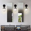 GreenEver 1-Light Modern Sconce, Clear Glass Shade, Industrial Fixture for Bathroom, Living Room, Bedroom, Kitchen Sink, E26 Socket [No Bulb] - 3 of 4