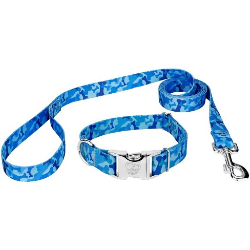 Country Brook Petz Premium Blue Bone Camo Collar and Leash - image 1 of 4