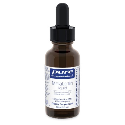 Pure Encapsulations Melatonin Liquid - Hypoallergenic Supplement Supports The Body's Natural Sleep Cycle - 1 fl. oz.
