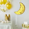 Blue Panda Gold Foil Moon Pinata with Pull Strings for Birthday, Twinkle Little Star Gender Reveal Party Decorations, 16.5x11x3 in - 2 of 4