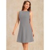 INSPIRE CHIC Women's Work Round Neck Sleeveless Fit and Flare Dresses - 2 of 4