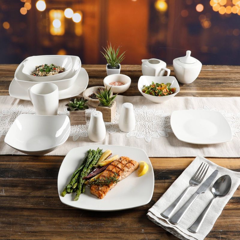 Gibson Home 39pc Zen Buffet Dinnerware Set - White, 4 of 5