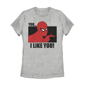 Women's Marvel Spider-Man Likes You T-Shirt - 1 of 3