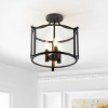 Grenten 3 Light 15" Pendant - FLU4053 - Bronze/Clear - Safavieh - 4 of 4